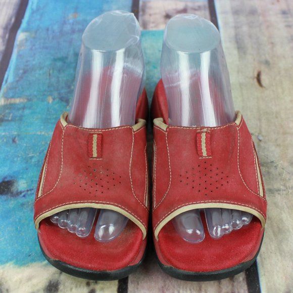 CLARKS Springers Open Toe Slide Sandals Size 6.5 - Picture 5 of 9